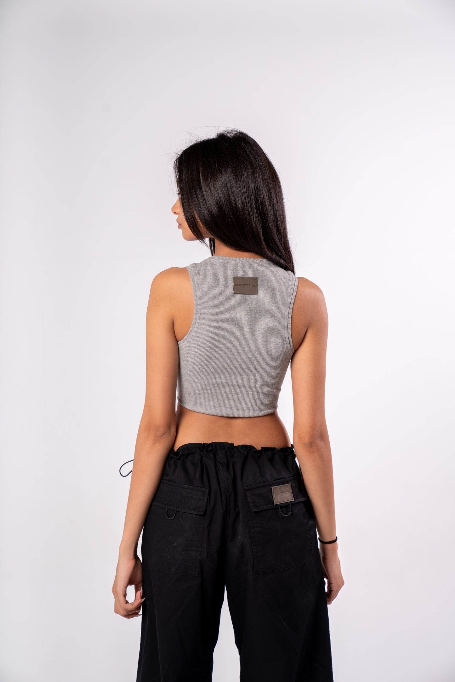 Grey Crop Top