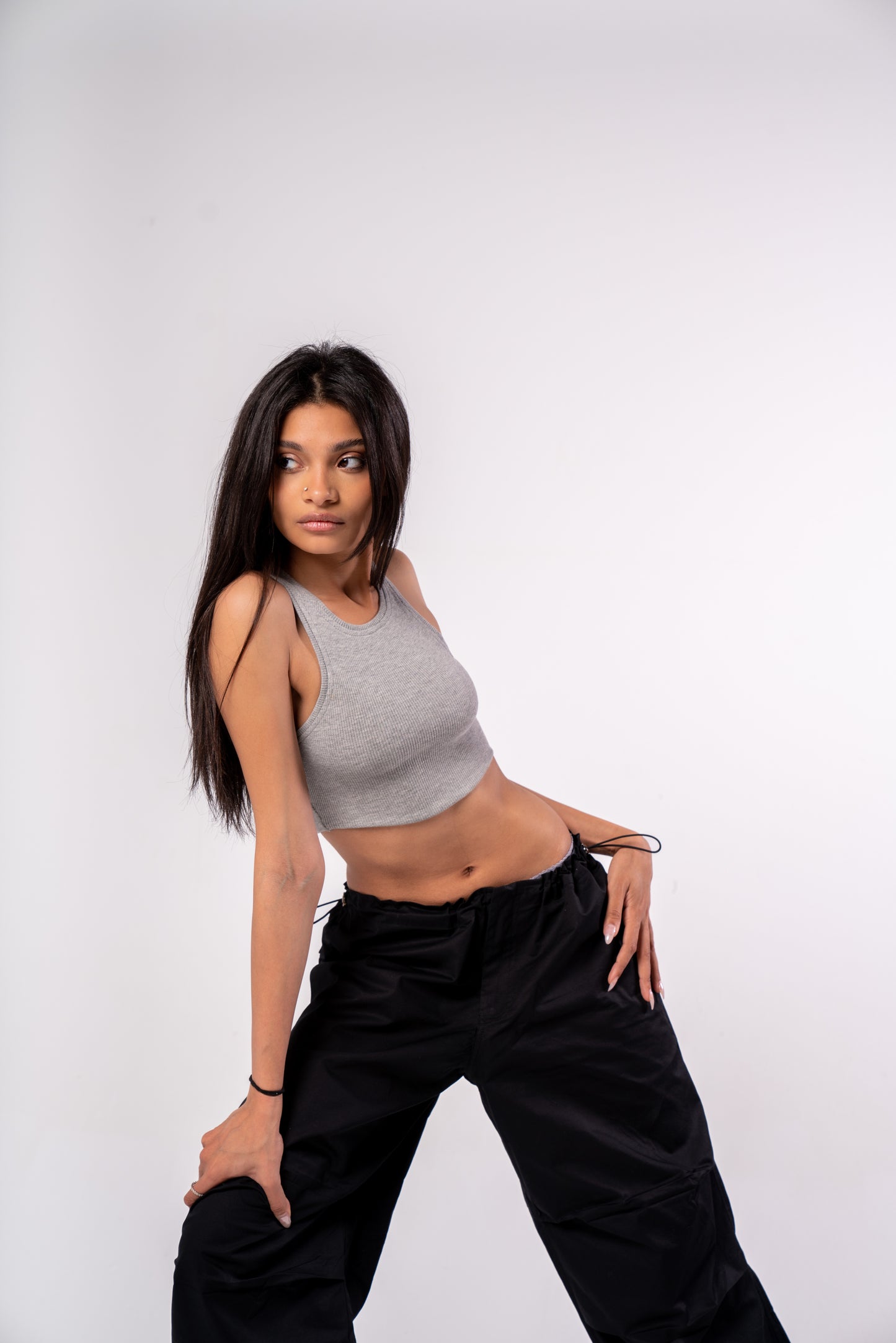 Grey Crop Top